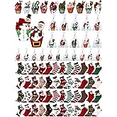Haysandy 50 Pairs Christmas Cupcake Socks Novelty Christmas Socks Bulk for Women Men DIY Xmas Gift