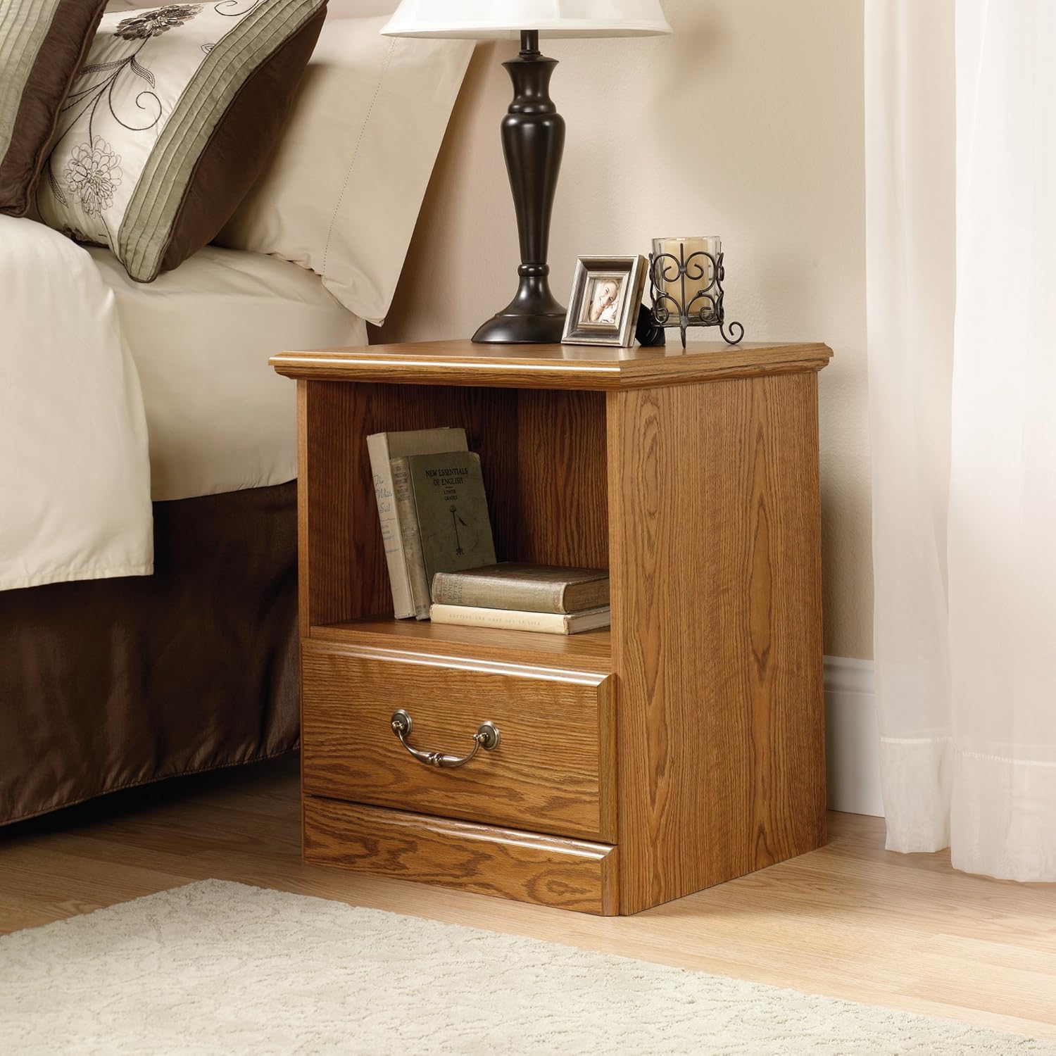 Amazon Sauder Orchard Hills Night Stand Carolina Oak Finish
