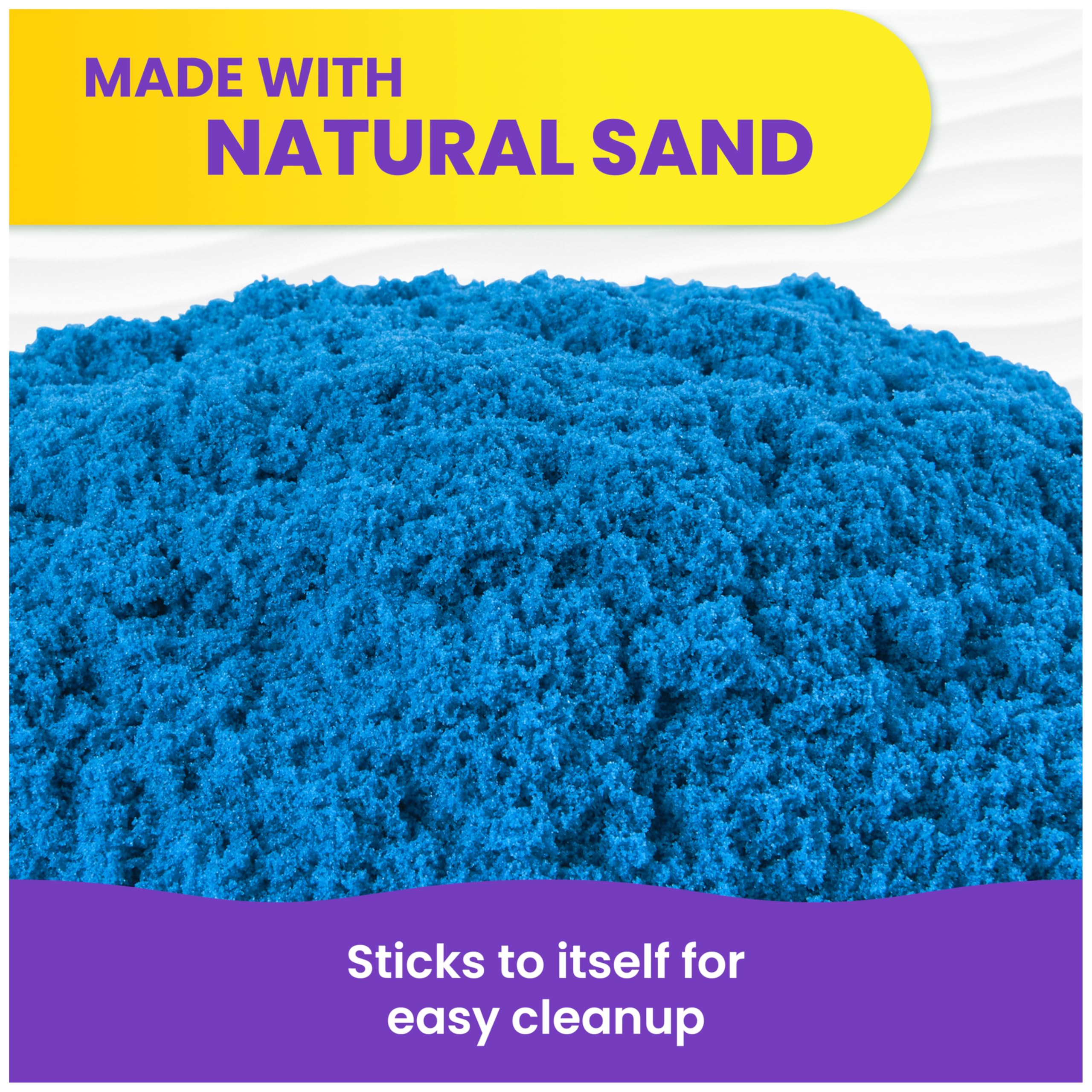 Kinetic Sand, 2.5lbs Blue Play Sand, Moldable Sensory Toys for Kids, Resealable Bag (Packaging May Vary), for Ages 3 and up