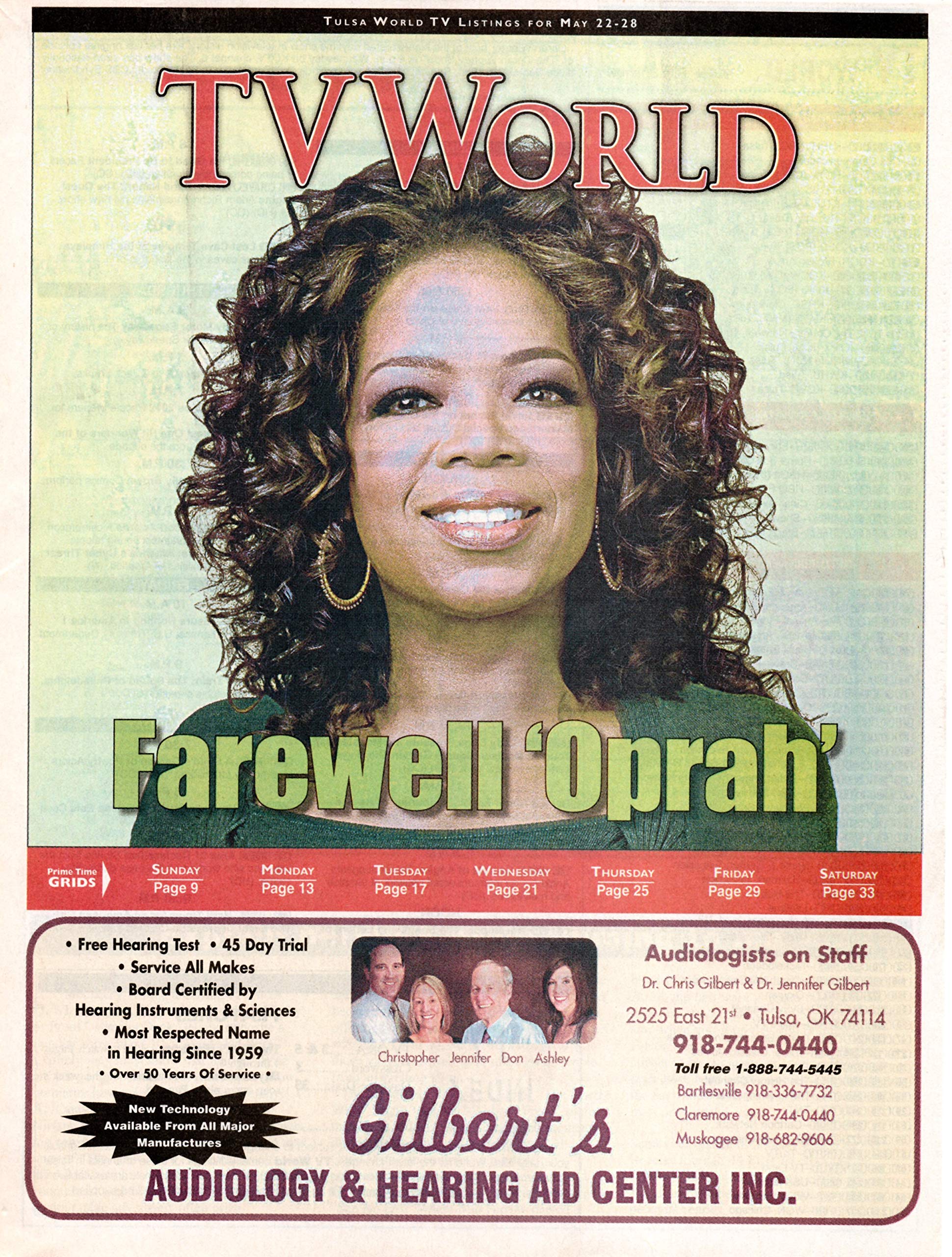 Tv World Magazine May 22 28 2011 Farewell To Oprah Winfrey Erin