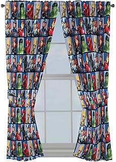 Amazon Com Marvel Avengers Blue Circle Microfiber Curtain Panel