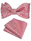 GUSLESON Self Tied Bow Tie for Wedding Mens Silk