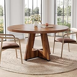 LITTLE TREE Round Dining Table for 4-6 People, 47