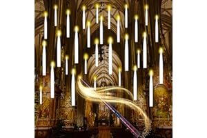 JOYIN 20Pcs Halloween Floating Candles with Wand Remote Flickering Warm Light Taper Magic Hanging Candles with 2 Light Mode and Timer Flameless LED Candle for Halloween Window Decorations Party Gift