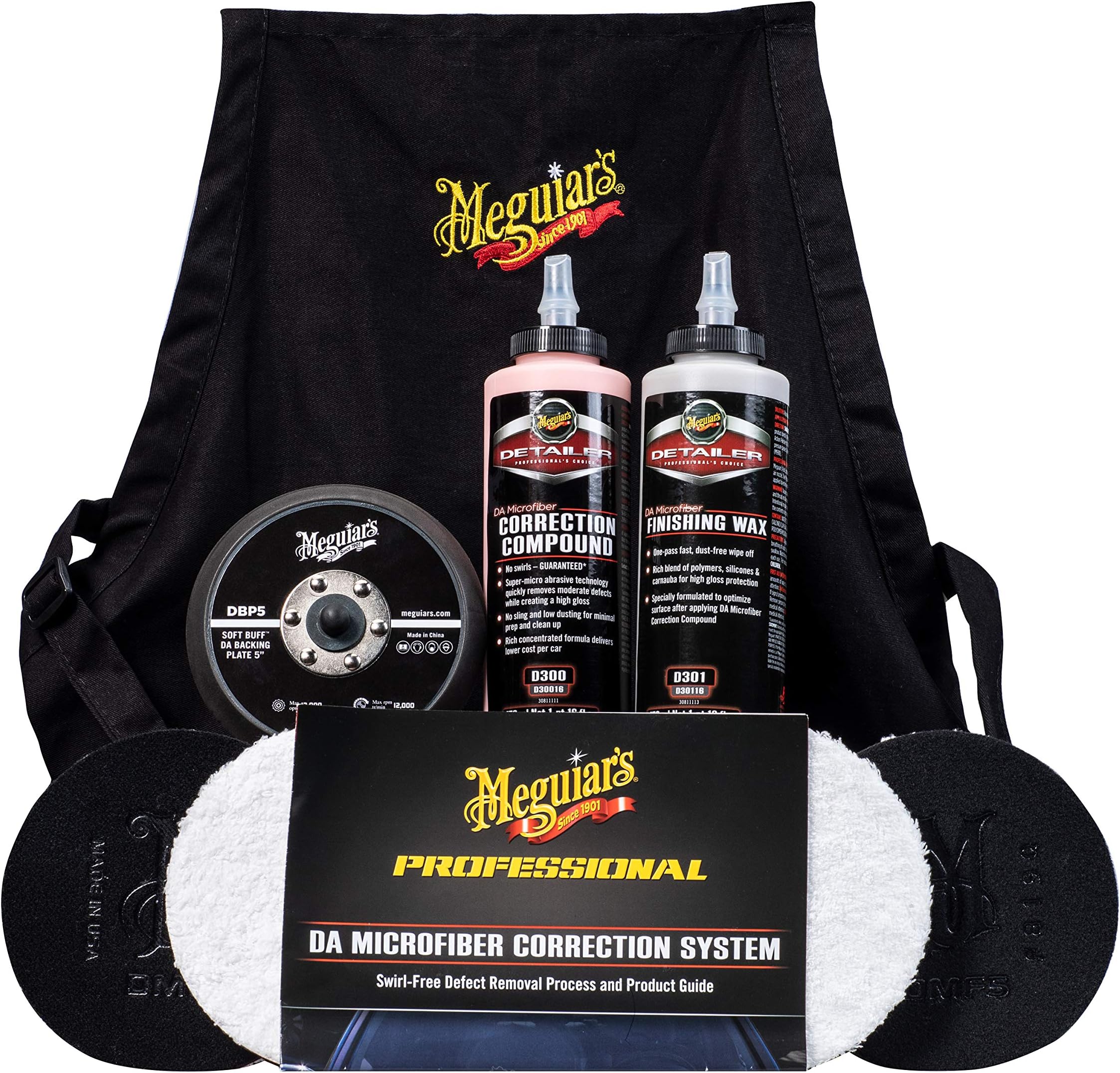 Meguiar'sDA Microfiber Correction System 5" Starter Kit - Advanced Microfiber Technology for Scratch-Free Paint - Perfect for Father's Day Detailing