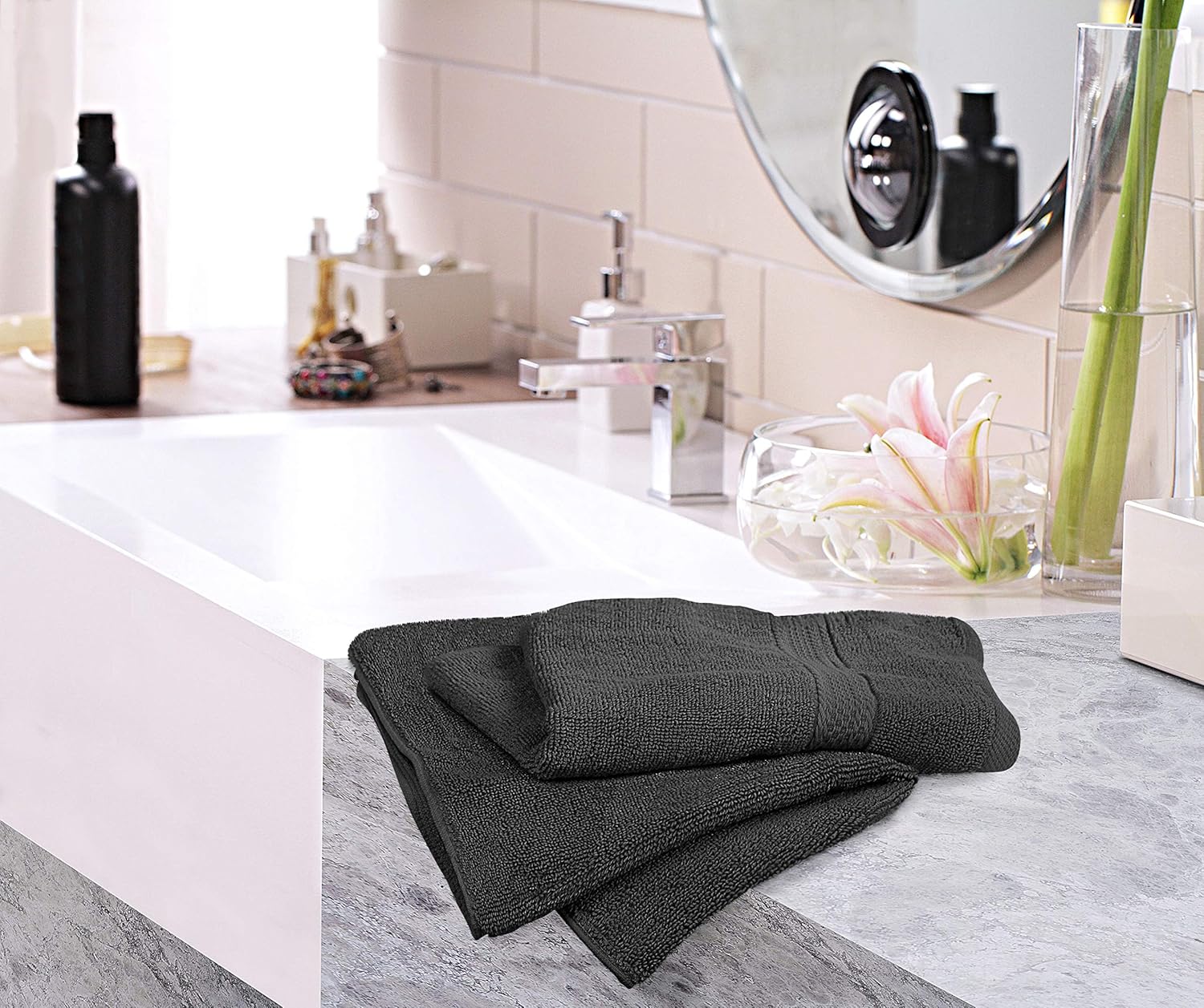 Utopia Towels Premium Grey Hand Towels - 100% Combed Ring Spun Cotton, Ultra Soft and Highly Absorbent, 700 GSM Exrta Large Thick Hand Towels 16 x 28 inches, Hotel & Spa Quality Hand Towels (6-Pack): Home & Kitchen