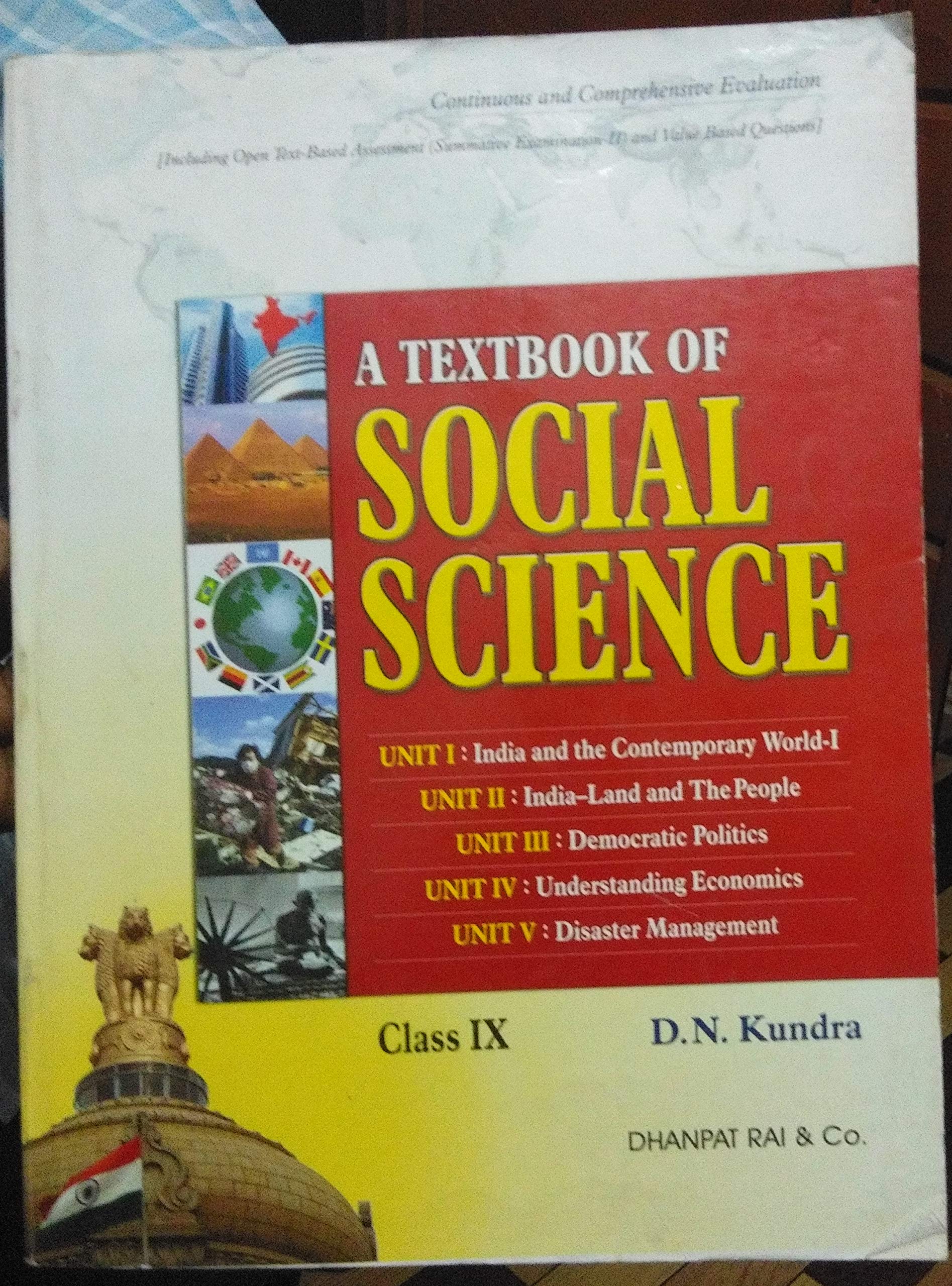 A Textbook of Social Science – Class 9
