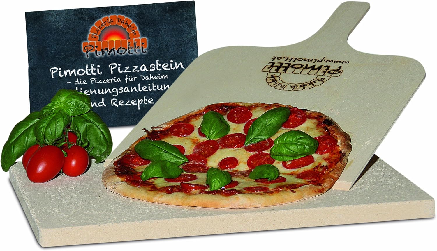 2cm Pimotti Pizzastein Brotbackstein Aus Schamott Schaufel Anleitung Rezepte Im Set Amazon De Kuche Haushalt