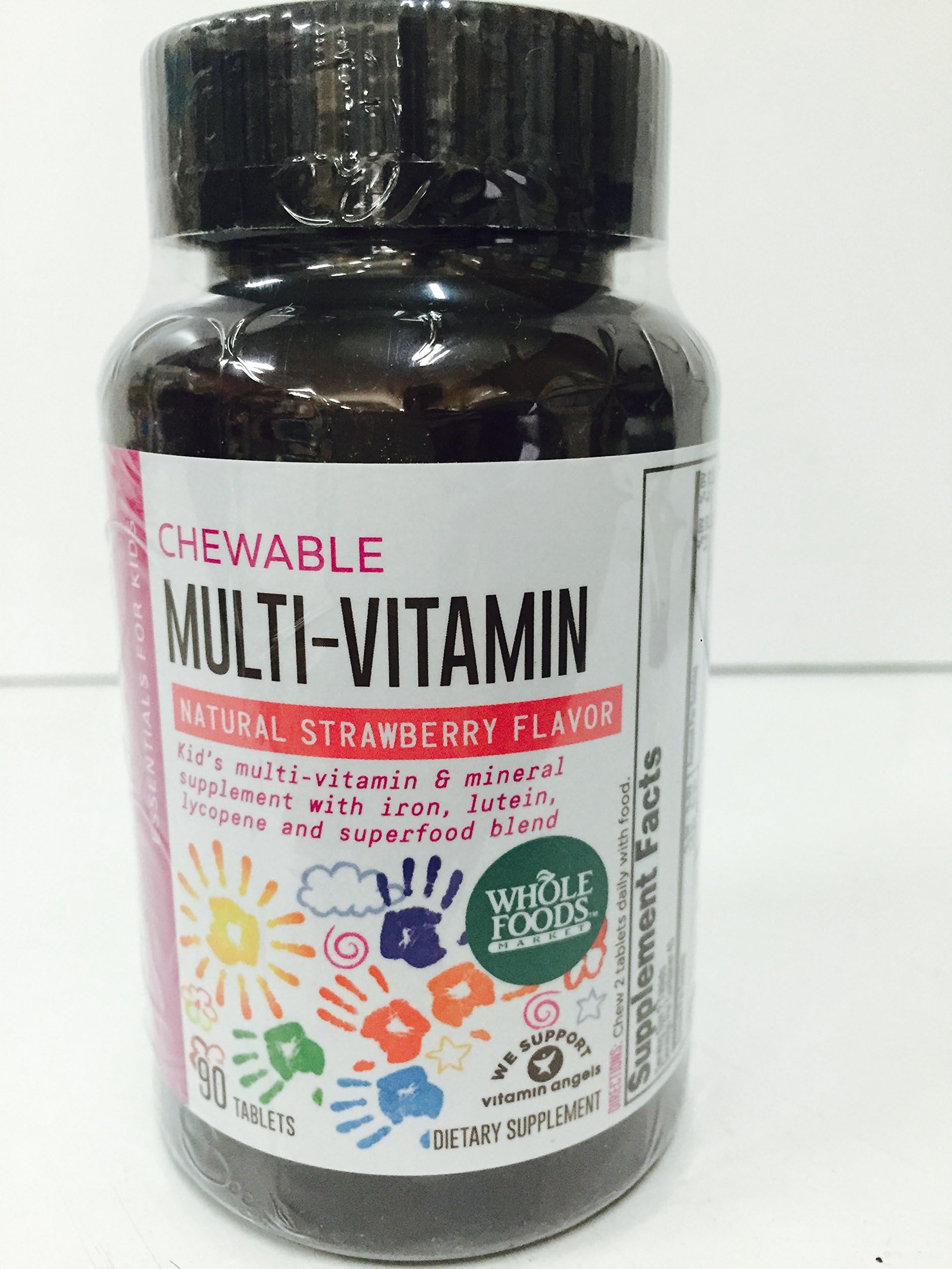 365 Everyday Value Kids Essentials Chewable Multi Vitamin- Natural Strawberry Flavored (90 Tablets)