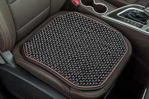 KENNISI Beaded Car Seat Cushion Massaging Durable Large Beaded seat Covers for Cars Chair Trucks for Autumn Summer 1-PC (1-Black-FD)