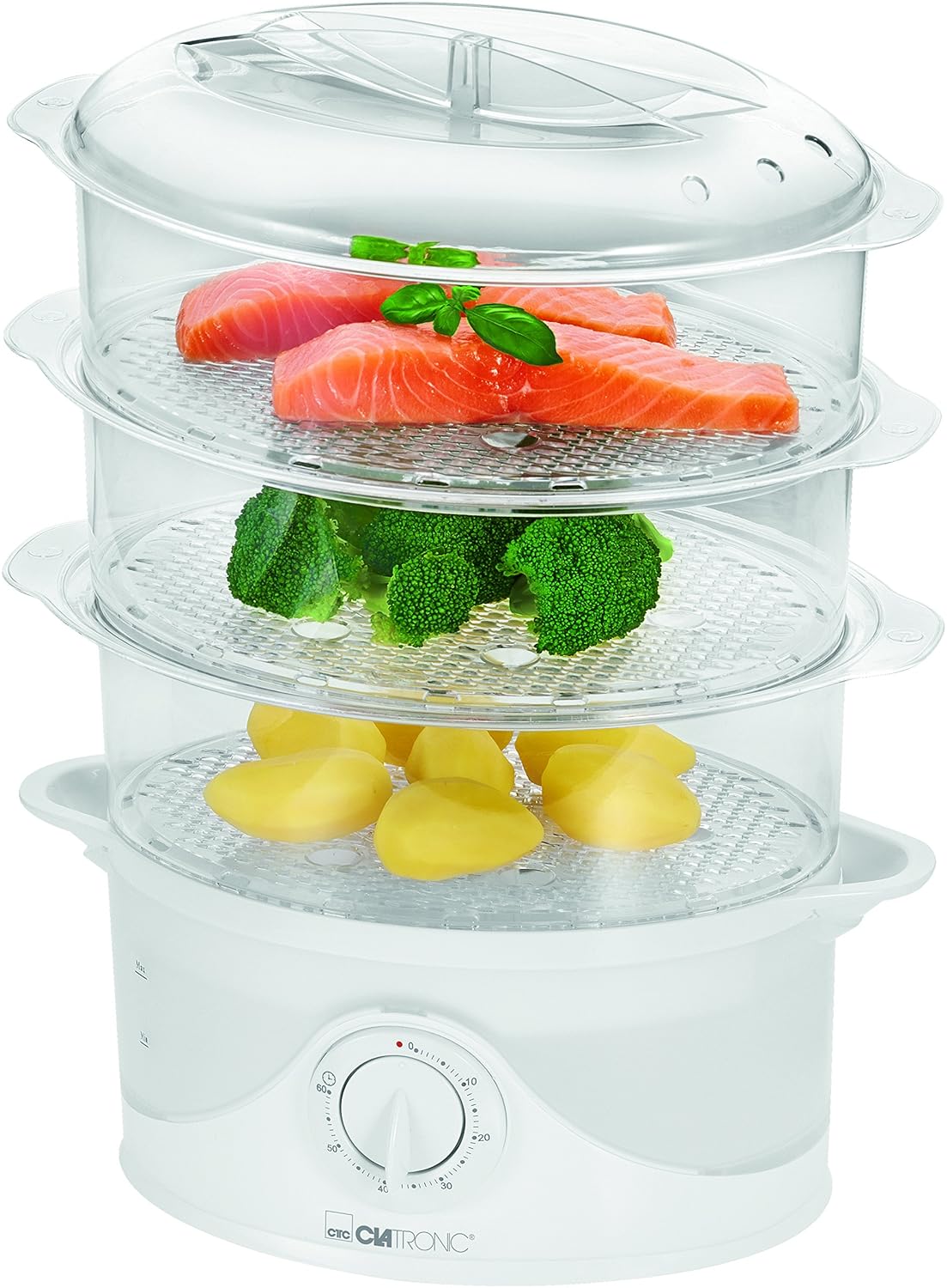 Clatronic Vapor DG 3665 Olla vaporera con 3 recipientes ...