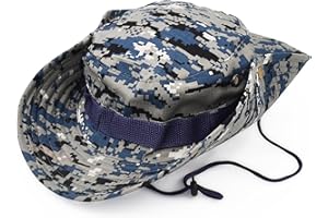 ULTRAKEY Outdoor Wide Brim Sun Protect Hat, Classic US Combat Army Style Bush Jungle Sun Cap for Fishing Hunting Camping