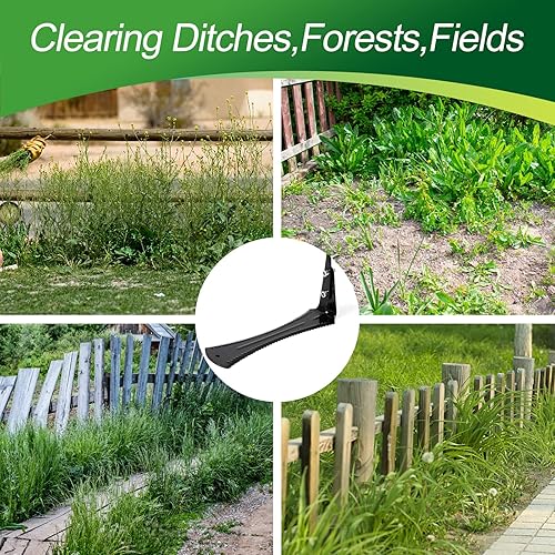 Walensee Grass Whip with Double-Edged Serrated Sharp Steel Blade