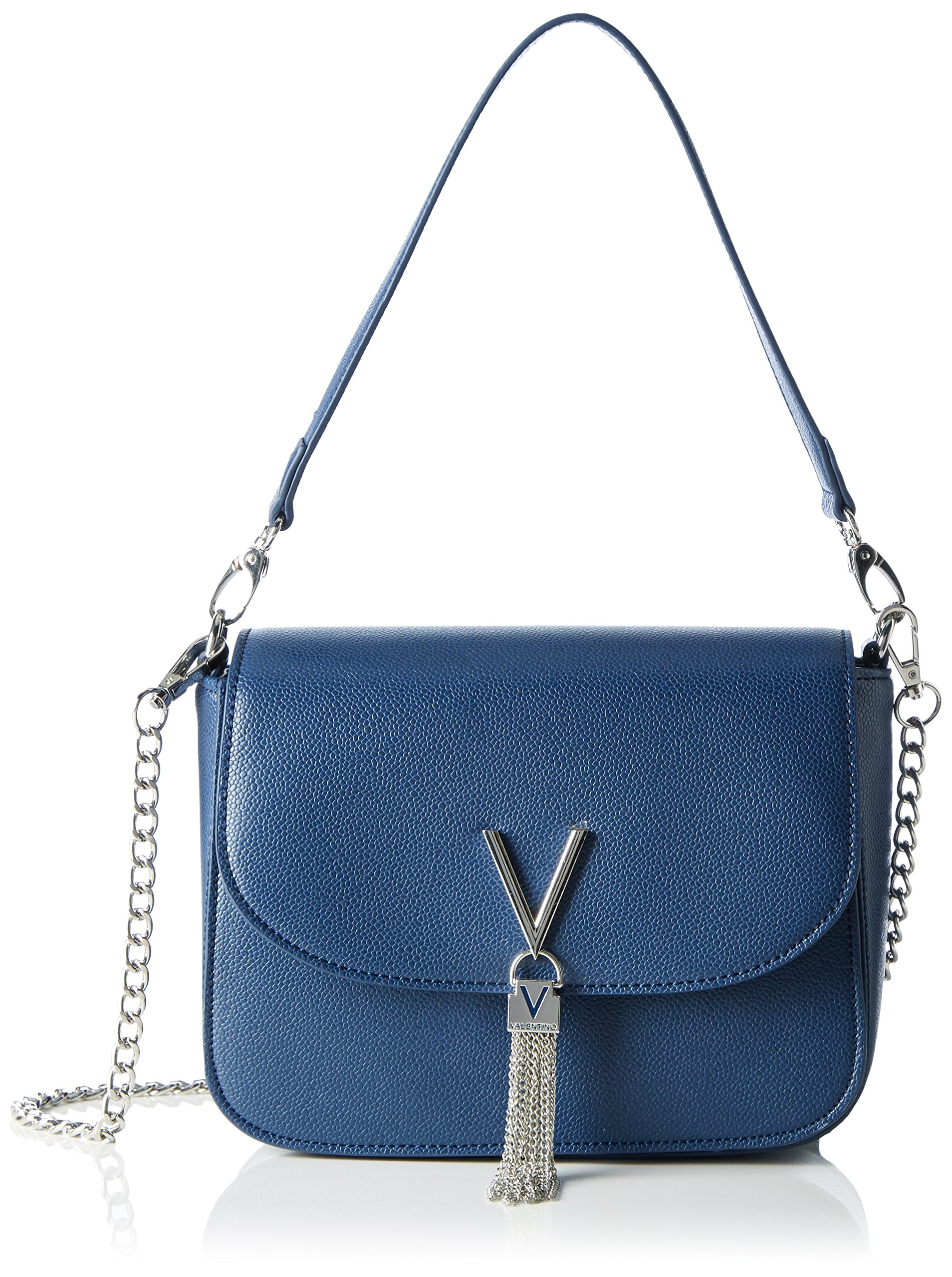 Valentino by Mario Valentino Womens Divina Satchel Blue (Blu)