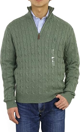 Polo Ralph Lauren セーター メンズ リブ編み トリム モックネック 半ジッパー Us サイズ Medium カラー グリーン ショートパンツ 通販 Amazon