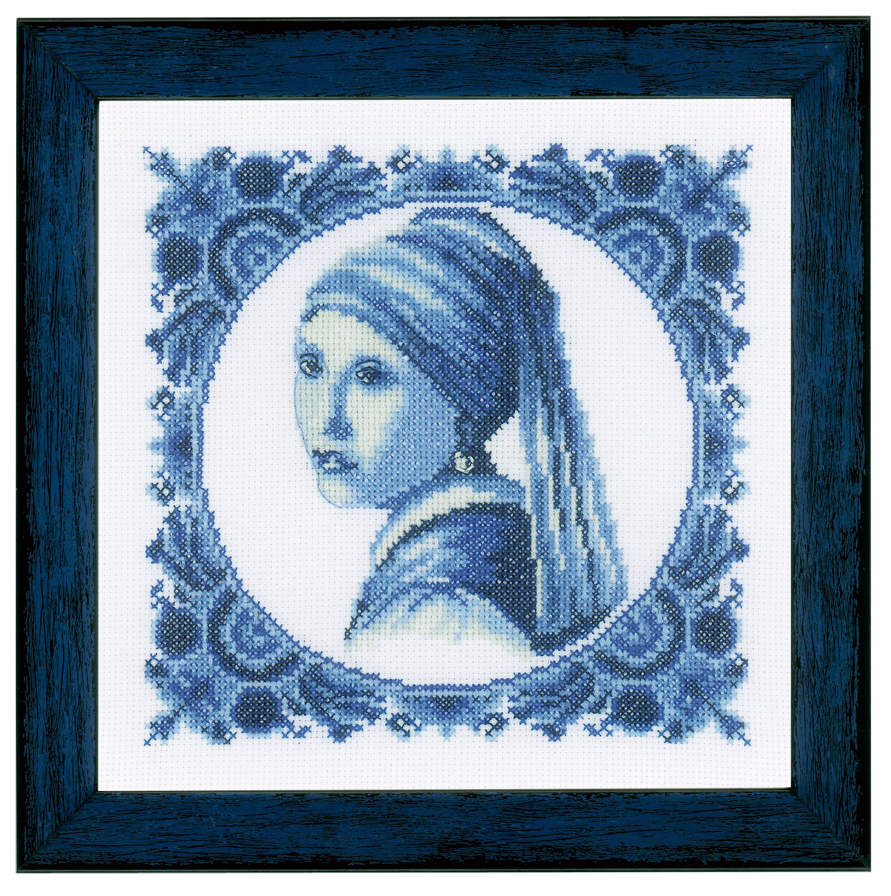 Lanarte Counted Cross Stitch Kit: Girl with a Pearl, NA, 17 x 17cm