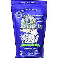 Fine Ground Celtic Sea Salt – (1) 16 Ounce Resealable Bag of Nutritious, Classic Sea Salt, Great for Cooking, Baking, Picklin