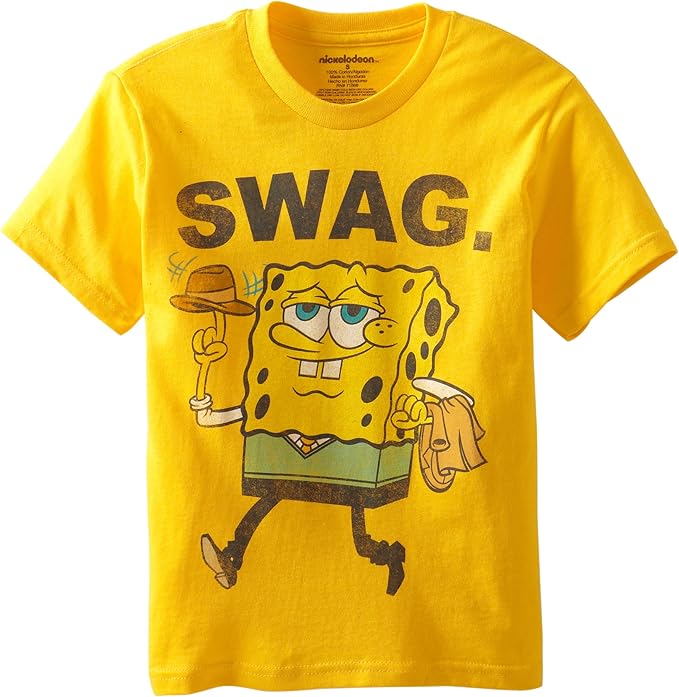 Nickelodeon Big Boys' SpongeBob Swag TShirt, Sunflower