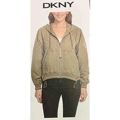 DKNY Women's Windbreaker Jacket with Zipper Closure Australia