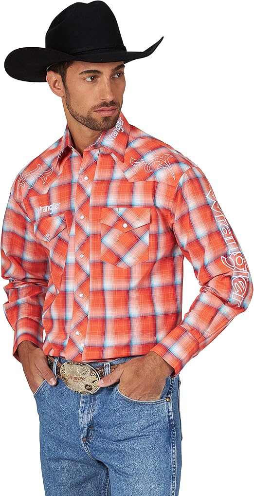 wrangler orange shirt