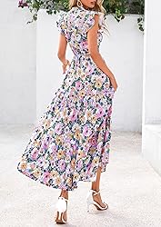 PRETTYGARDEN Women's 2025 Summer Floral Midi Dress