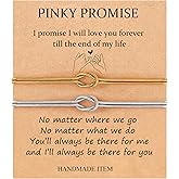 QWNHONEY Matching Bracelets for Couples Infinity Love Knot Bracelet Pinky Promise Friendship Bracelets Forever Link Together