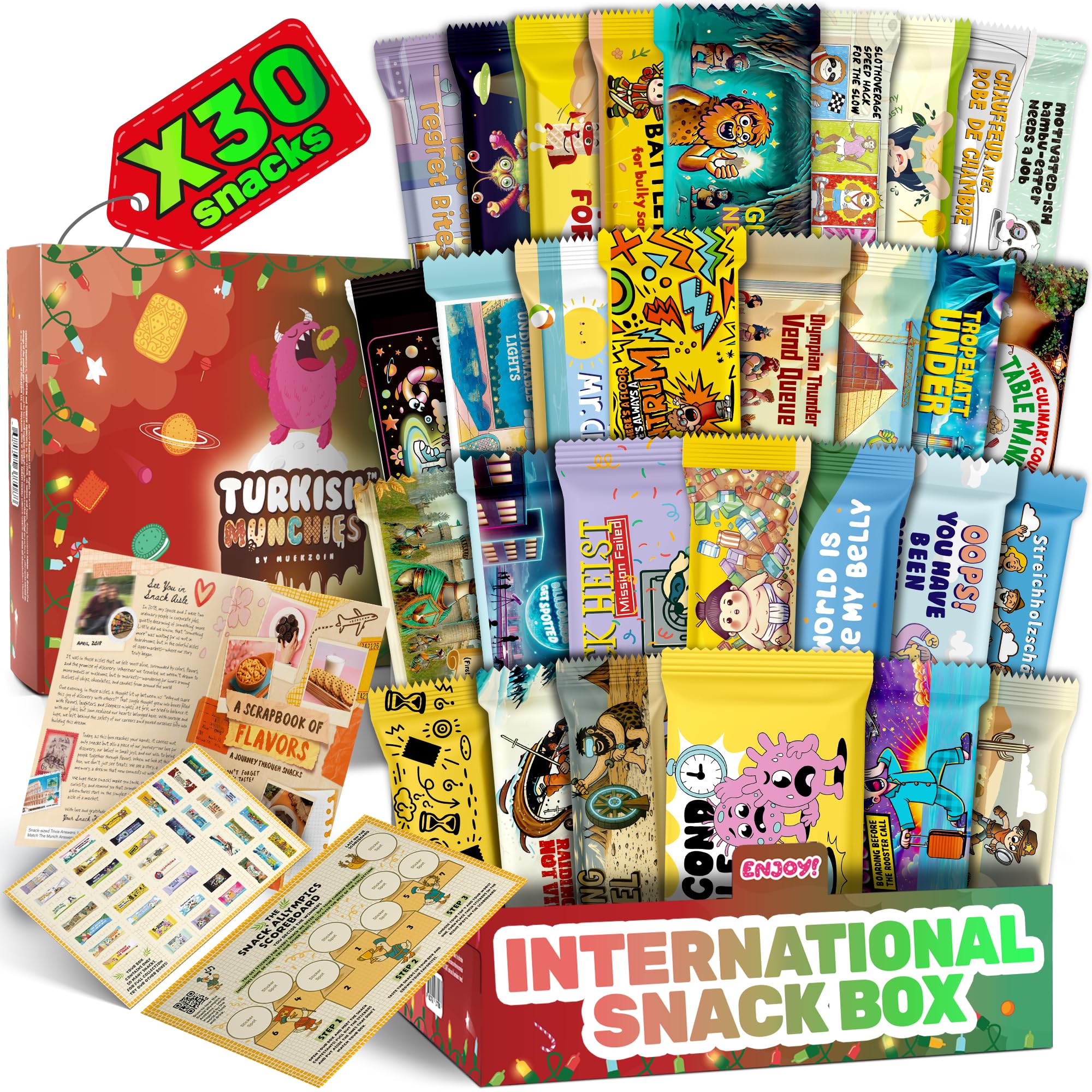 Photo 1 of ****8 EXP 7/31/2026 International Snack Box, Unique Experience with Universal Exotic Candies and Treats from around the World, Gift-Ready Foreign Foods in Packages Inspired by European, Japanese and Korean Cultures