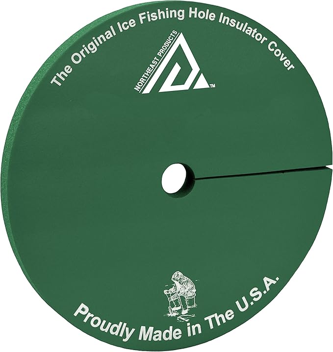 NEP Outdoors Ice Fishing Hole Insulator Cover, Green, 12.5Inch