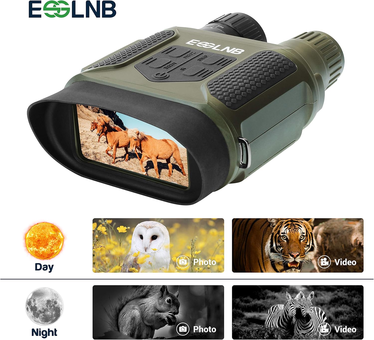 ESSLNB Night Vision Binoculars 7x31 Digital Infrared Amazon.co.uk
