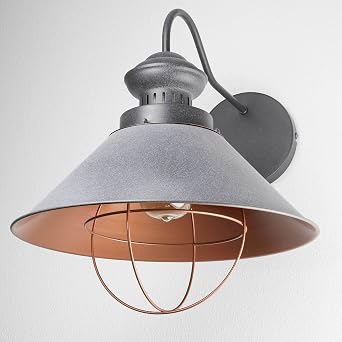 Wandleuchte Industrie Grau Wandlampe Kupfer Loft Lampen Wohnzimmer