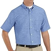 Red Kap Mens Executive Oxford Dress Shirt, Short Sleeve