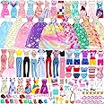 92 Pcs Doll Accessories - 11 Fashion Dresses 5 Party Gowns 4 Outfits 2 Swimsuits Bikini with 70 Accessories for 11.5 Inch Dol