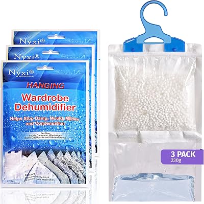 Nyxi Set of 3 Hanging Interior Dehumidifier Bags 230g Each