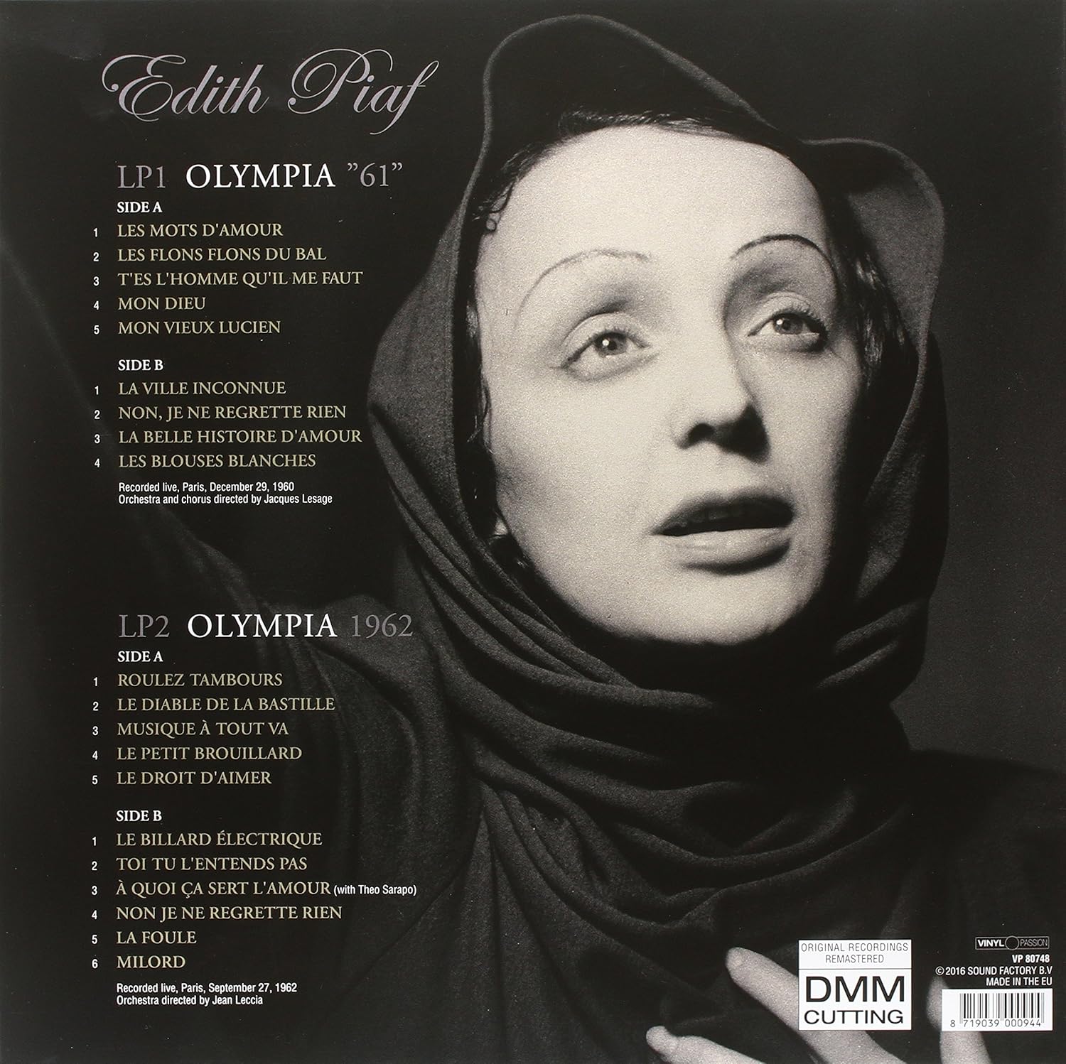 edith Piaf Non, je ne regrette rien dieulois