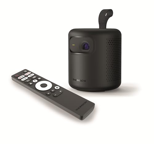 Vega PG35B Proiettore LED Smart Portatile, Full HD 1080p, Google TV, 350 ANSI, Auto Focus, Correzione Trapezoidale, HDR10, Dolby Digital+, WiFi, Bluetooth, Batteria, Custodia Rigida Inclusa