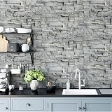 Arthouse Slate Wall Grey Wallpaper view 2