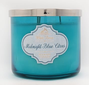 Bath Body Works White Barn 3 Wick Candle In Midnight Blue Citrus By Bath Body Works