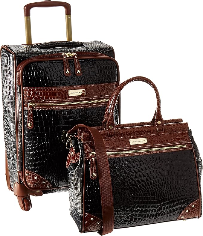 Samantha Brown 5piece Classic Luggage Set Black Luggage Sets
