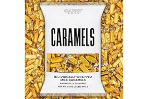 Candy Envy - Individually Wrapped Caramels - Gold Wrapper - 2 Pound Bulk Gold Candy