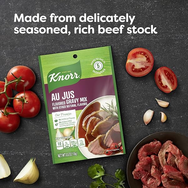 KNORR GRAVY MIX FOR DELICIOUS EASY MEALS AND SIDE DISHES AU JUS NO ARTIFICIAL FLAVORS, NO ADDED MSG 0.6 OZ