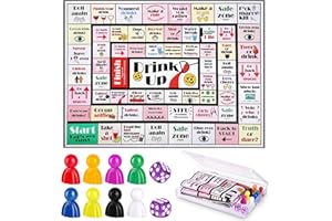 IISVCUNY Wonderful Game Drink up Board, Drinking Board Games for Adults, Funny Drinking Games, Ideal for Girls' Night and Bachelor Party, Suitable for 2-8 Players, Adults Over 21 Years Old