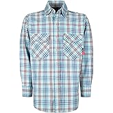 KONRECO FR Shirts for Men Button Down Flame Resistant HRC2 Men's Welding Shirts