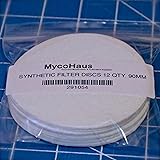 12 synthetic filter discs 90mm "Wide Mouth" size