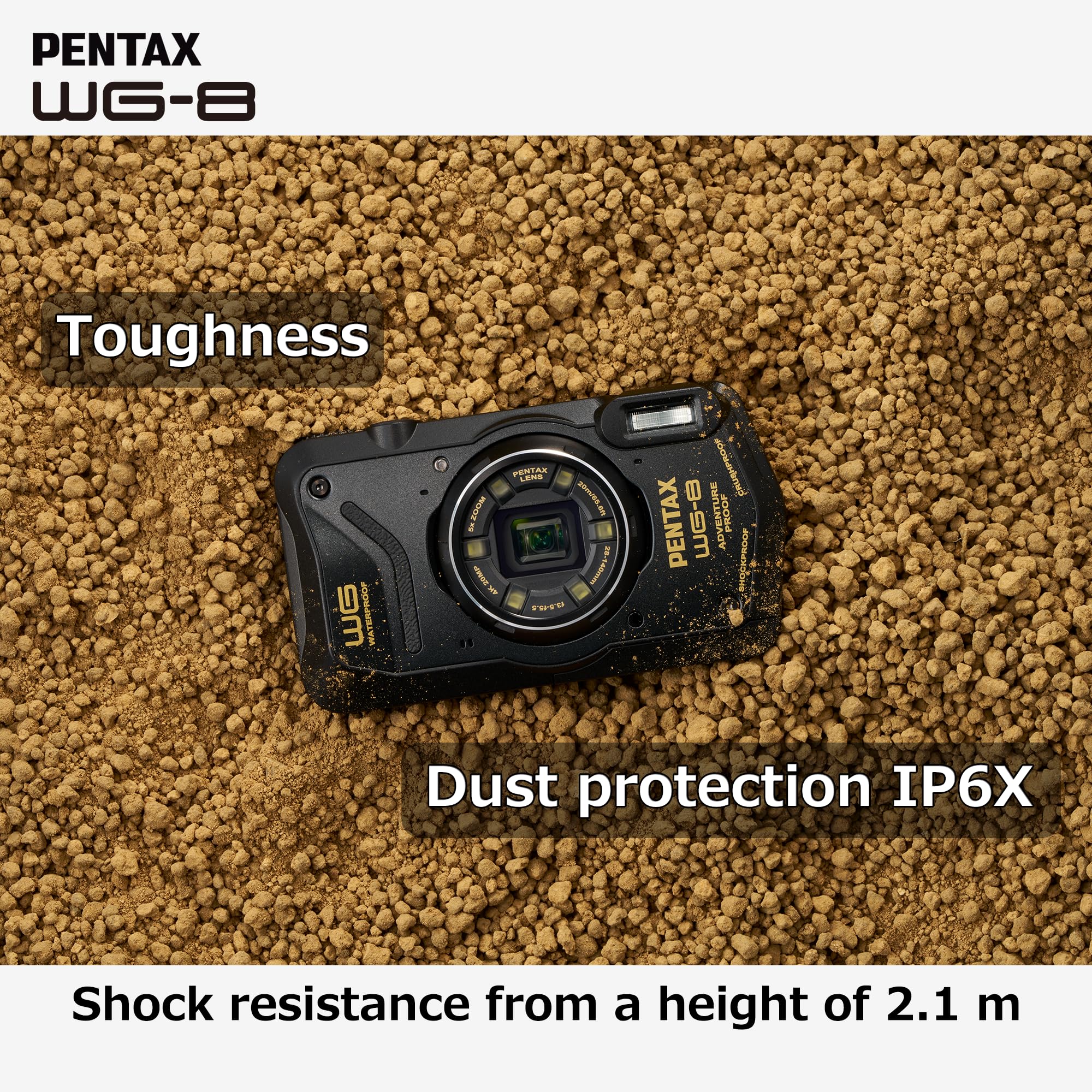 PENTAX Compact étanche WG-8 Noir 4