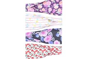 Maven Thread Women's No-Slip, Sweat-Wicking Headband for Exercise and Yoga, 4-Pack, Floral Print (Bloom)