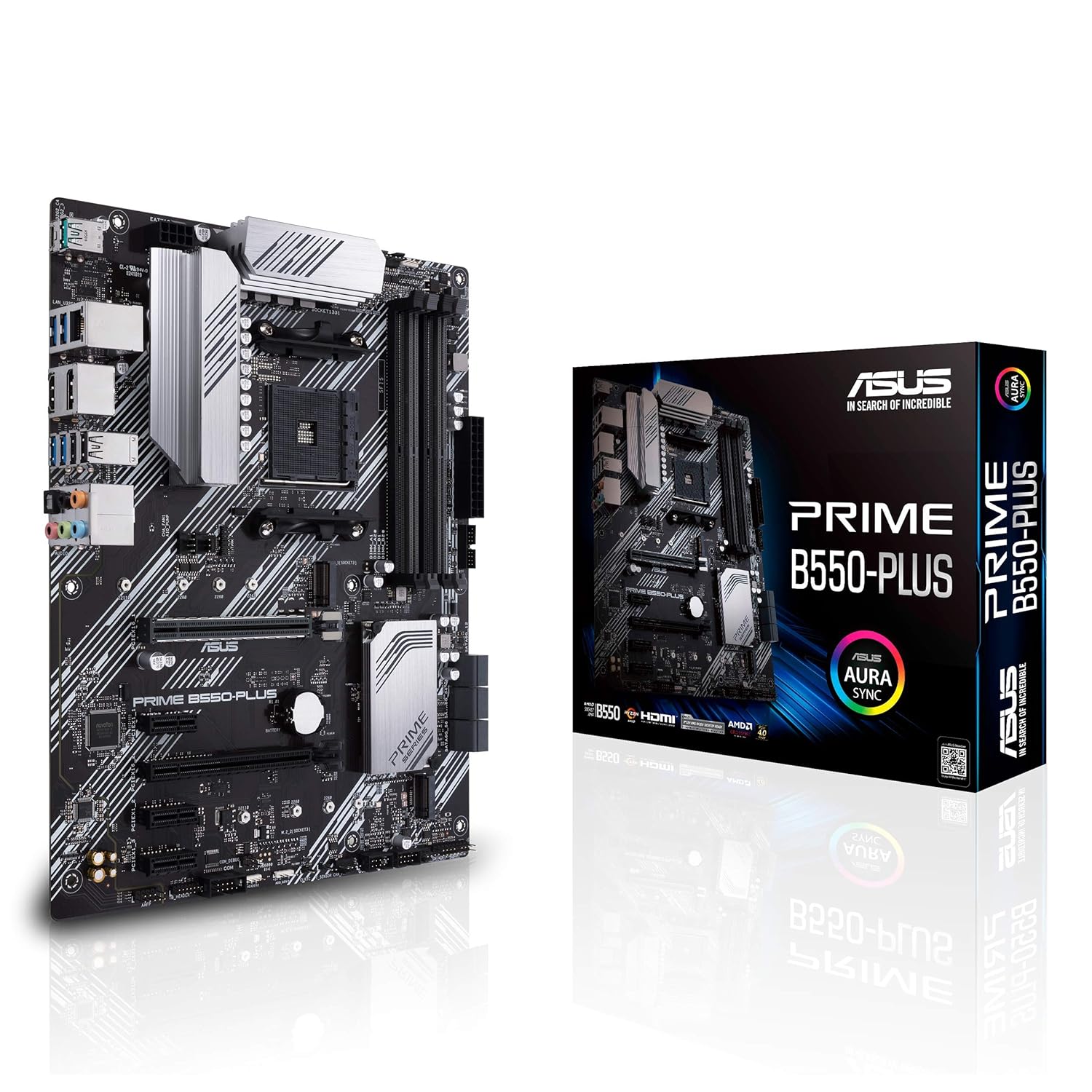 Amazon In Buy Asus Prime B550 Plus Amd Am4 Zen 3 Ryzen 5000 3rd Gen Ryzen Atx Motherboard Pcie 4 0 Ecc Memory 1gb Lan Hdmi 2 1 Displayport 1 2 4k 60hz Addressable Gen 2 Rgb