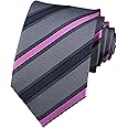 Kihatwin Men's Gingham Check Stripe Ties Pattern Business Formal Designer Neckties 3.15"
