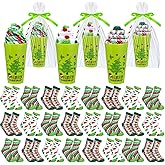 Glitopper 20 Pairs Funny Christmas Cupcake Fuzzy Socks Gifts for Women Cute Fluffy DIY Socks Winter Xmas Holiday Gifts Bulk