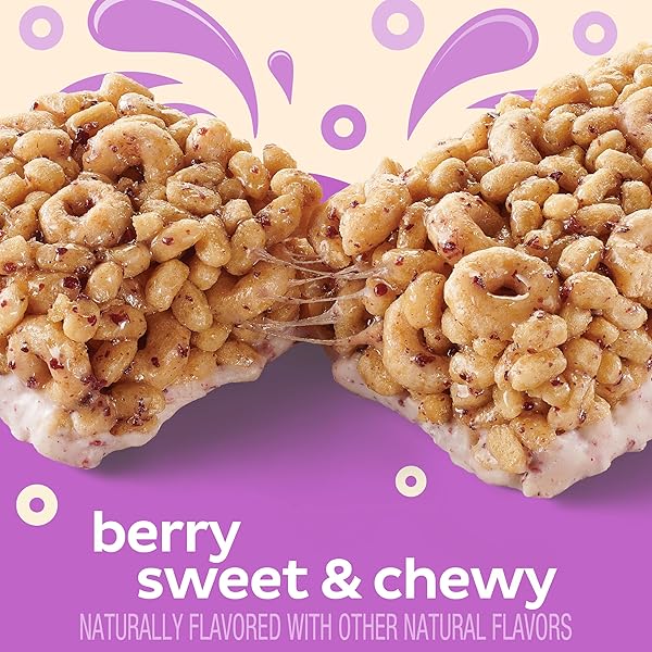 CHEERIOS PROTEIN CHEWY BARS, SNACK BARS, MIXED BERRY, 5 CT, 6.35 OZ