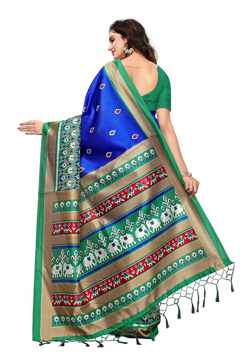 anni designer silk saree with blouse piece